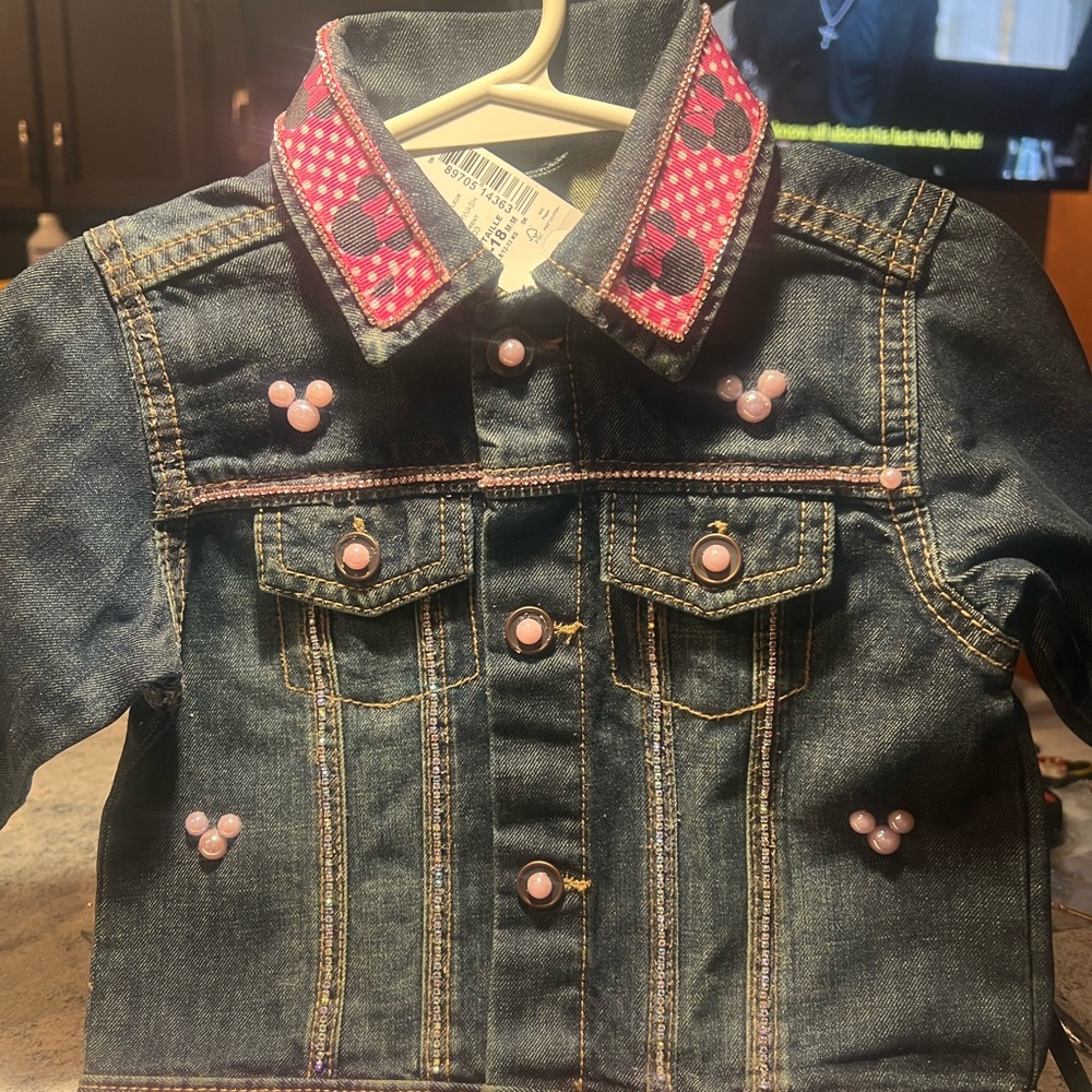 Kid’s Custom Minnie Mouse denim jacket
